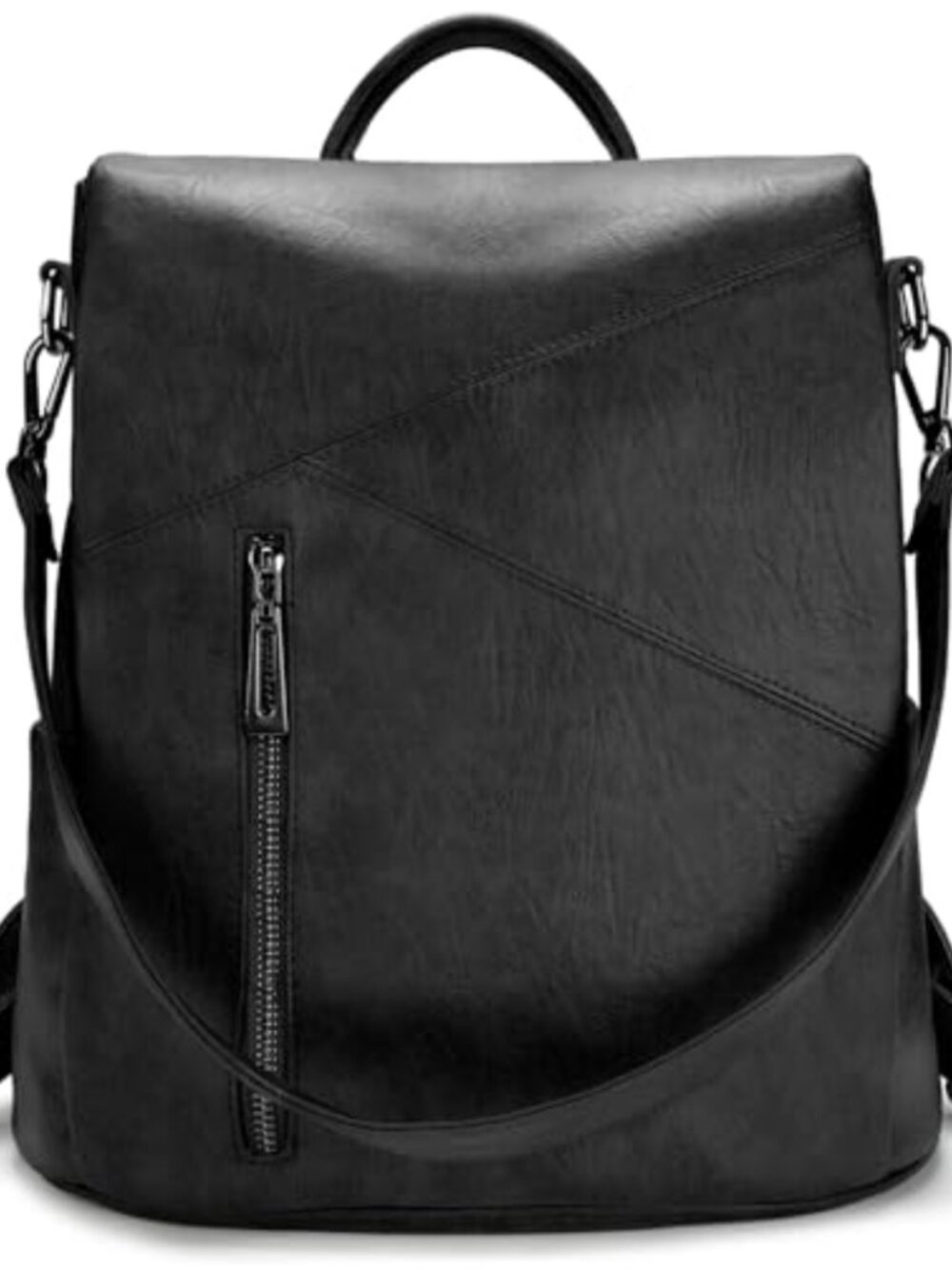 Vegan Leather Anti-Theft Backpack Convertible Shoulder Bag Travel Daypack